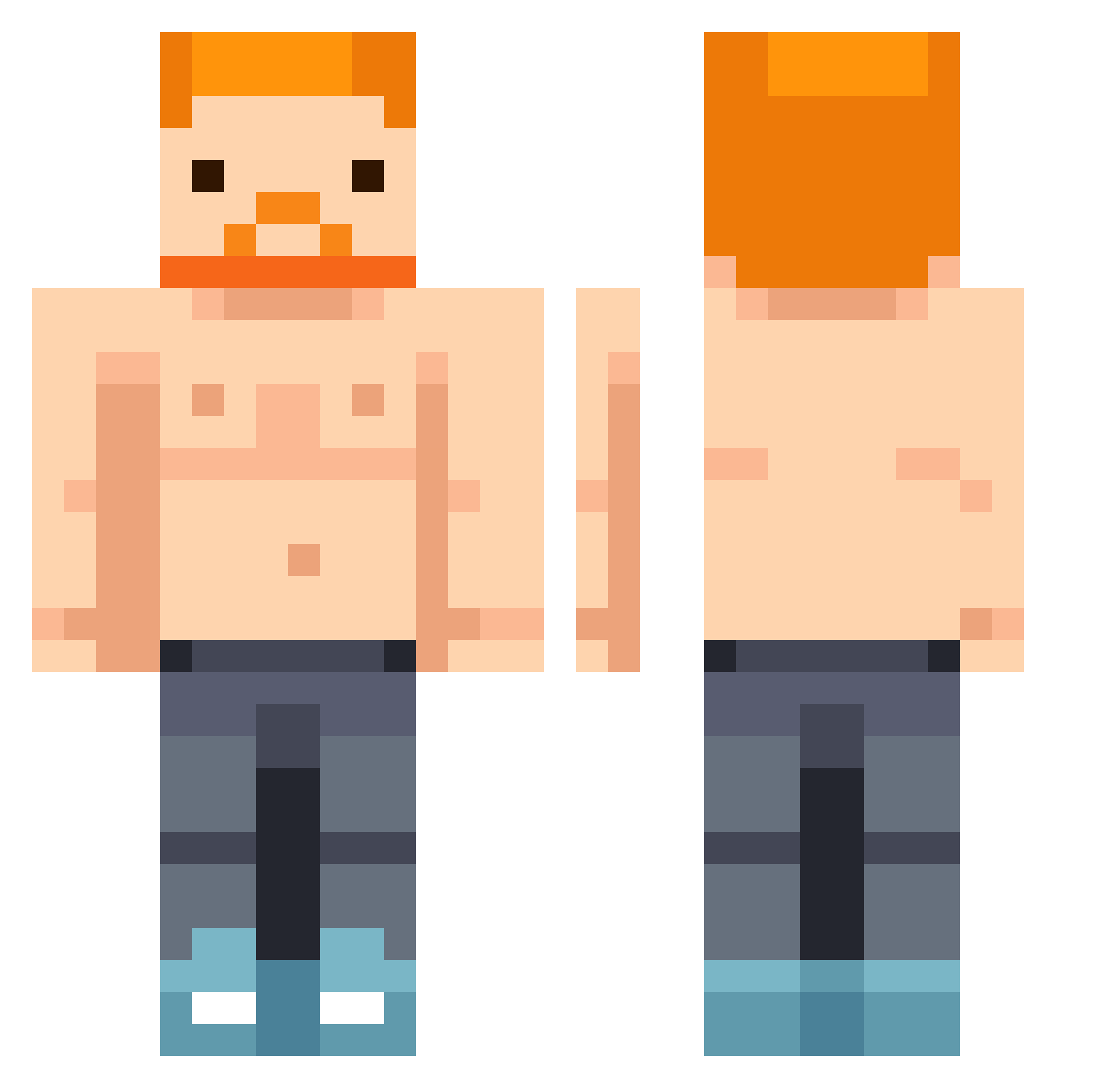 twlv_am Minecraft skin, front and back view