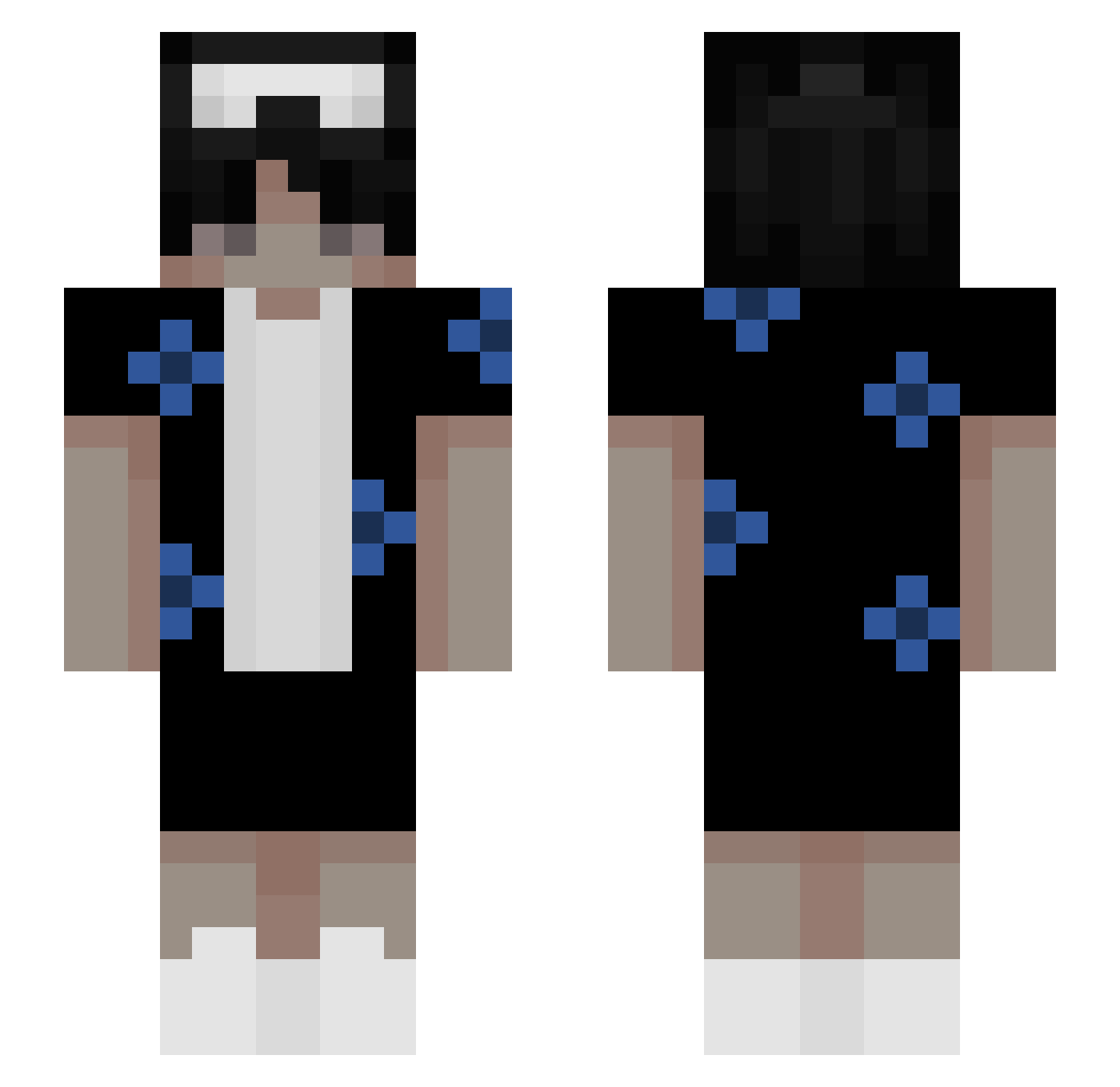 InFamous_Apex Minecraft skin, front and back view