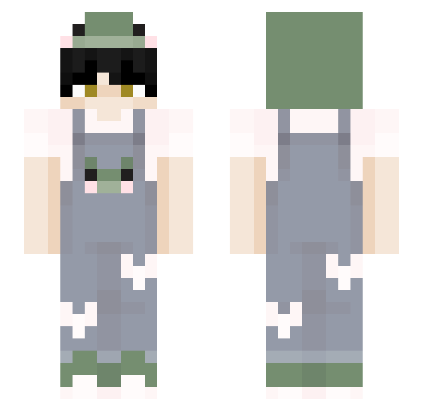 s3ns1tive Minecraft skin, front and back view