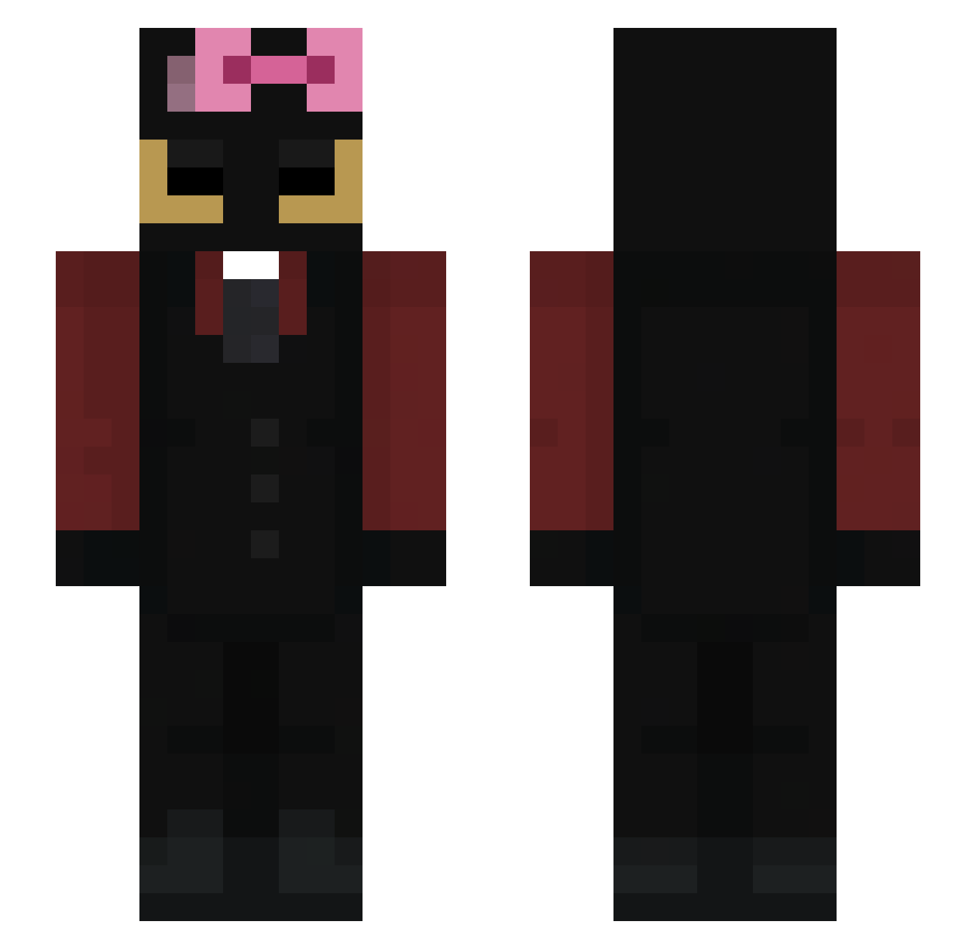 Finesse011 Minecraft skin, front and back view