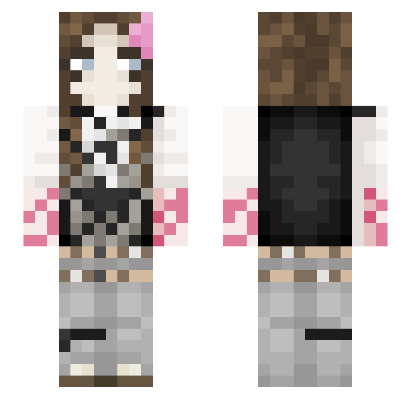 DopeSoul_XD Minecraft skin, front and back view