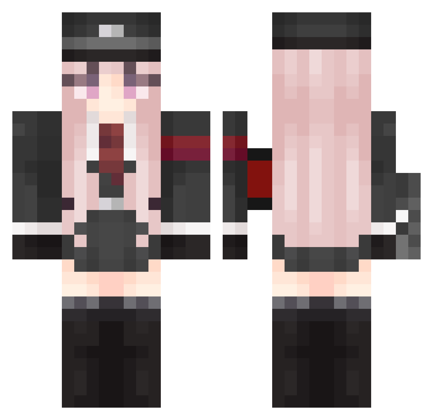 ignadiu Minecraft skin, front and back view