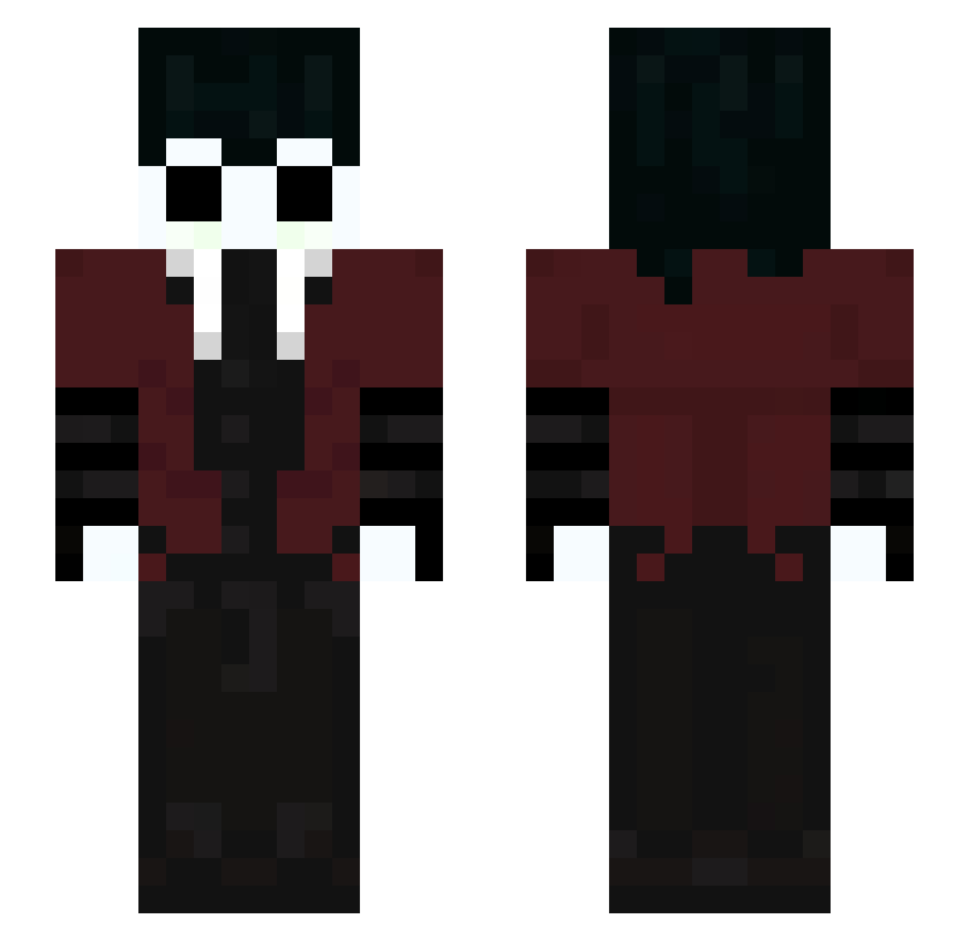 Spidyh Minecraft skin, front and back view