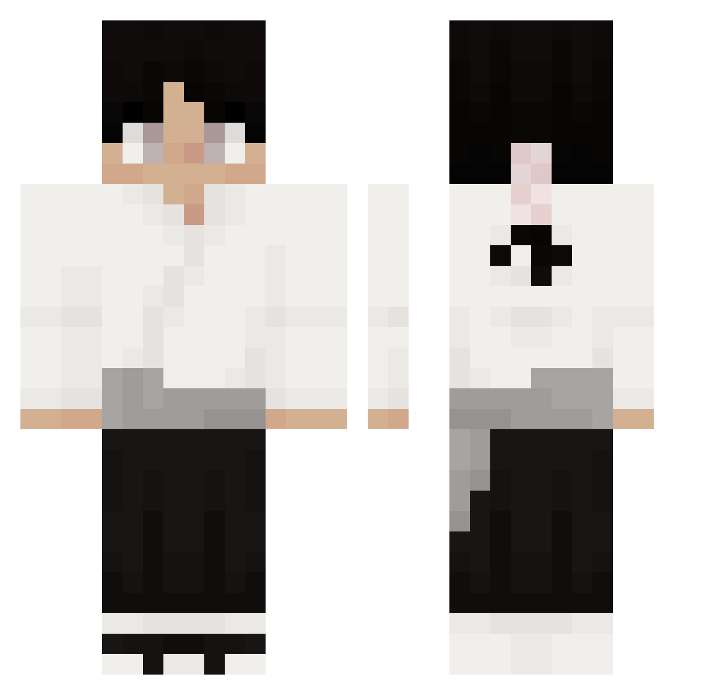 zeninnnnn Minecraft skin, front and back view