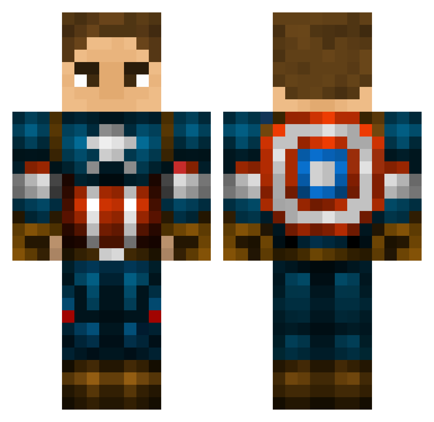 Riziki Minecraft skin, front and back view