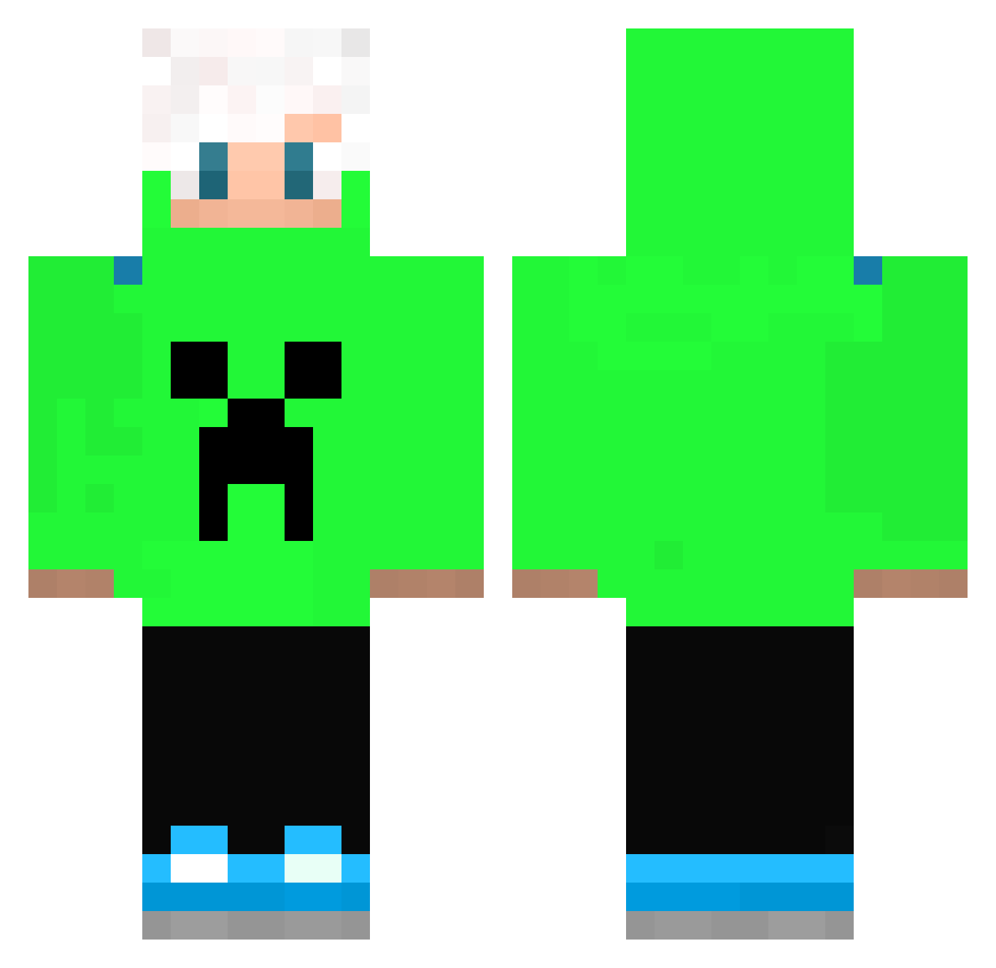 senit Minecraft skin, front and back view