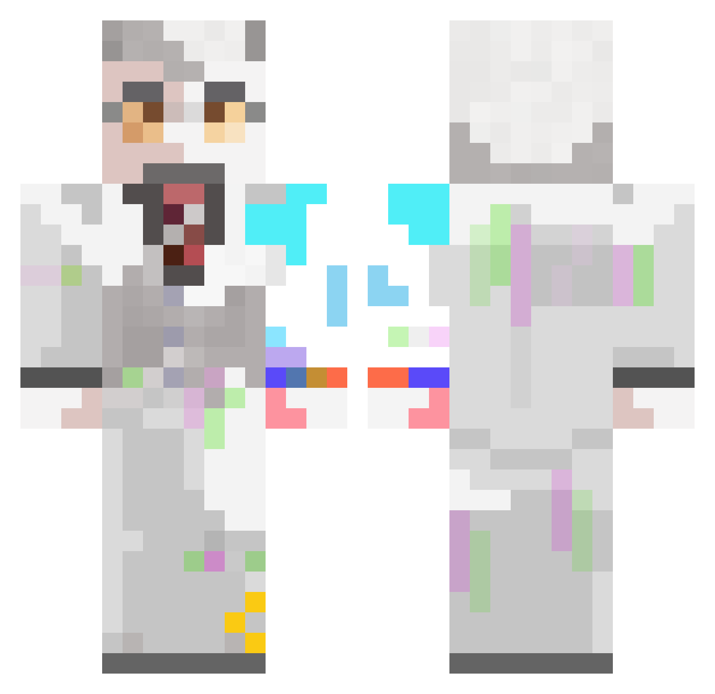Rannier23 Minecraft skin, front and back view
