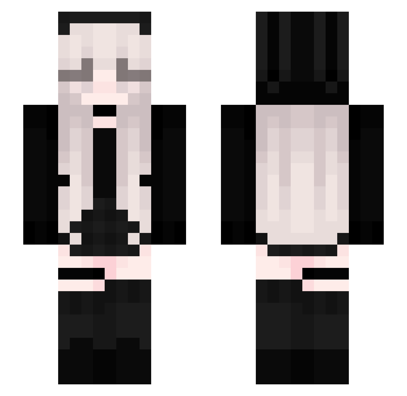 VelikiMedo Minecraft skin, front and back view