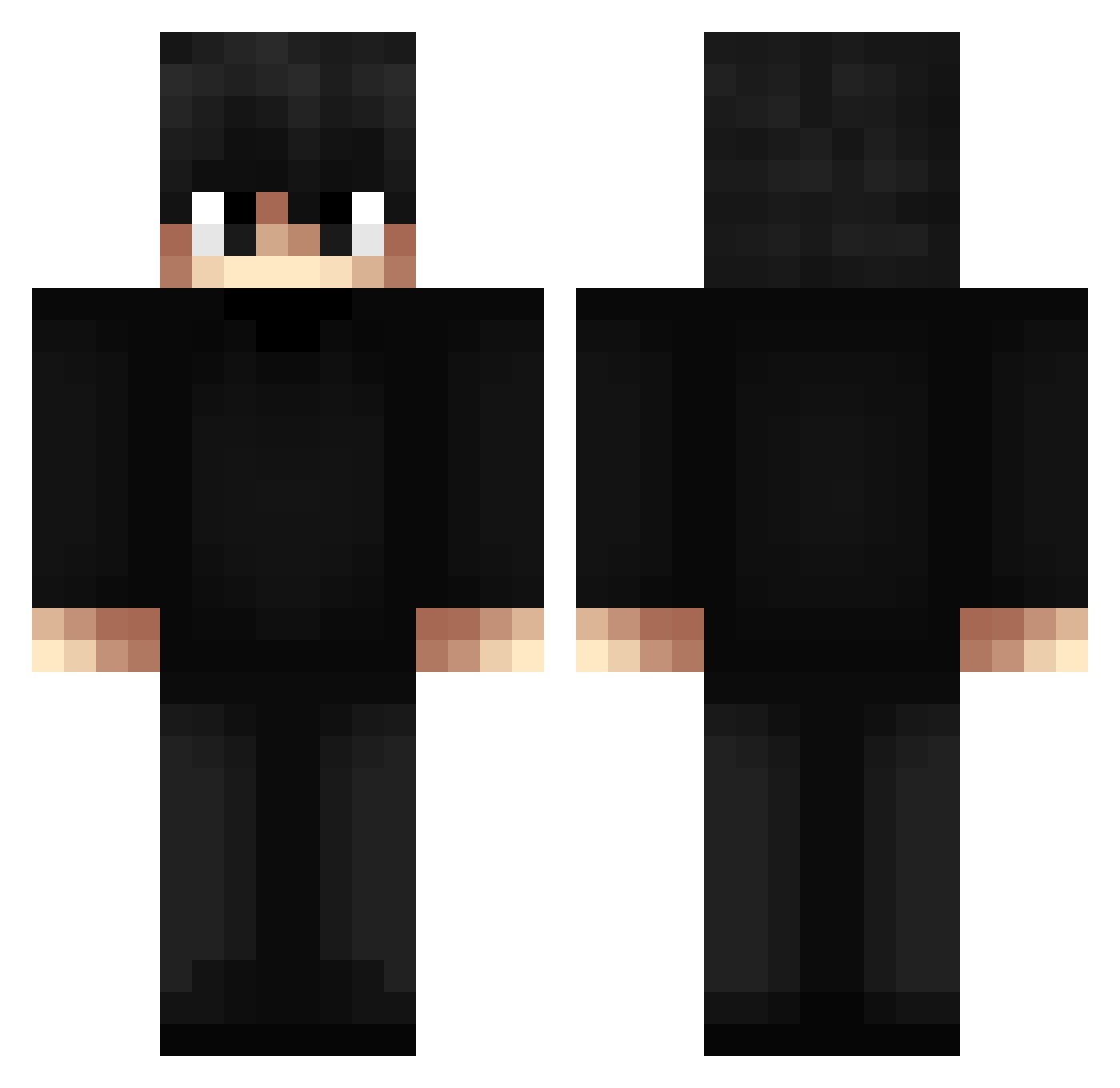 Toyeiru Minecraft skin, front and back view