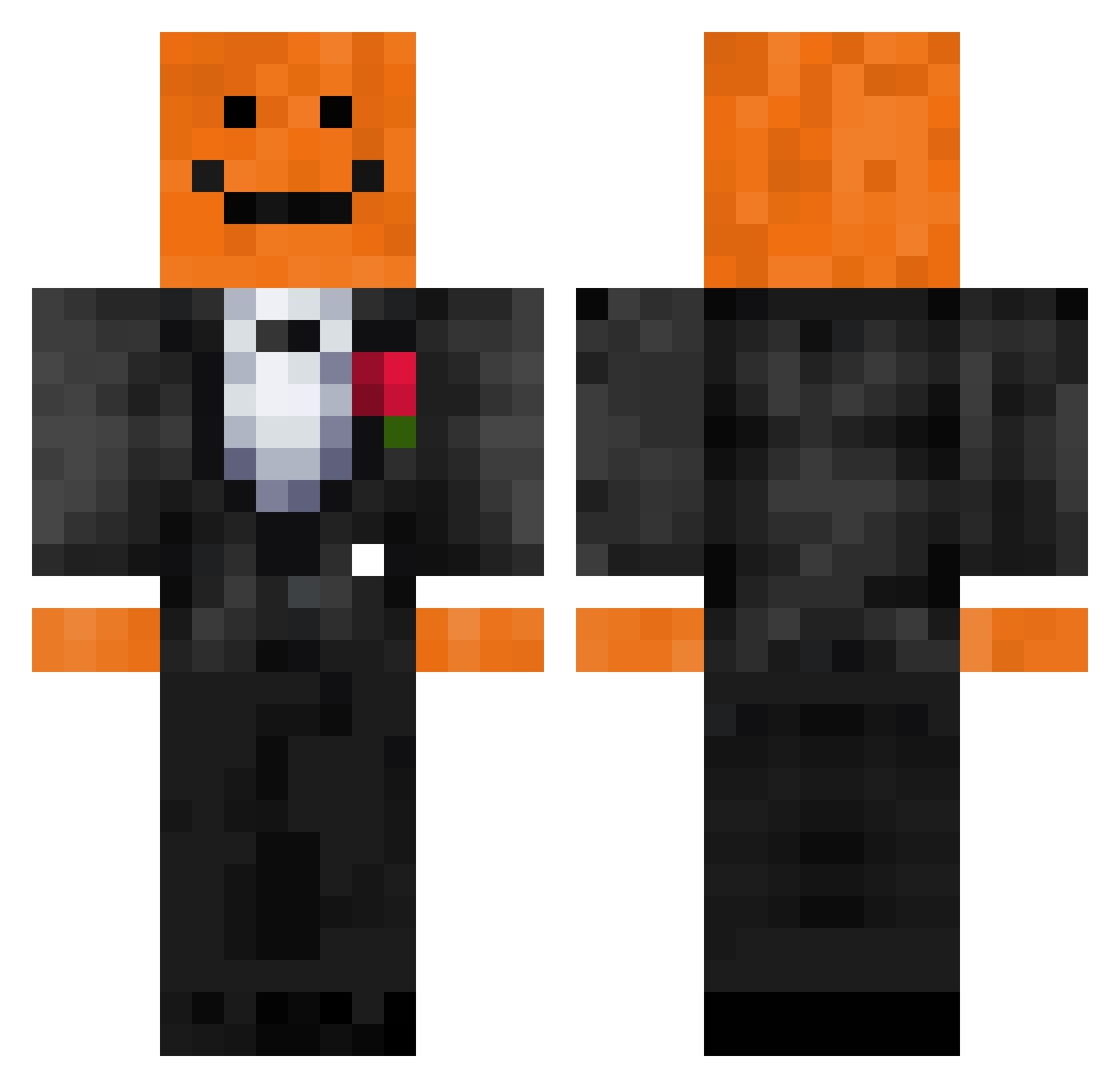 signqt Minecraft skin, front and back view