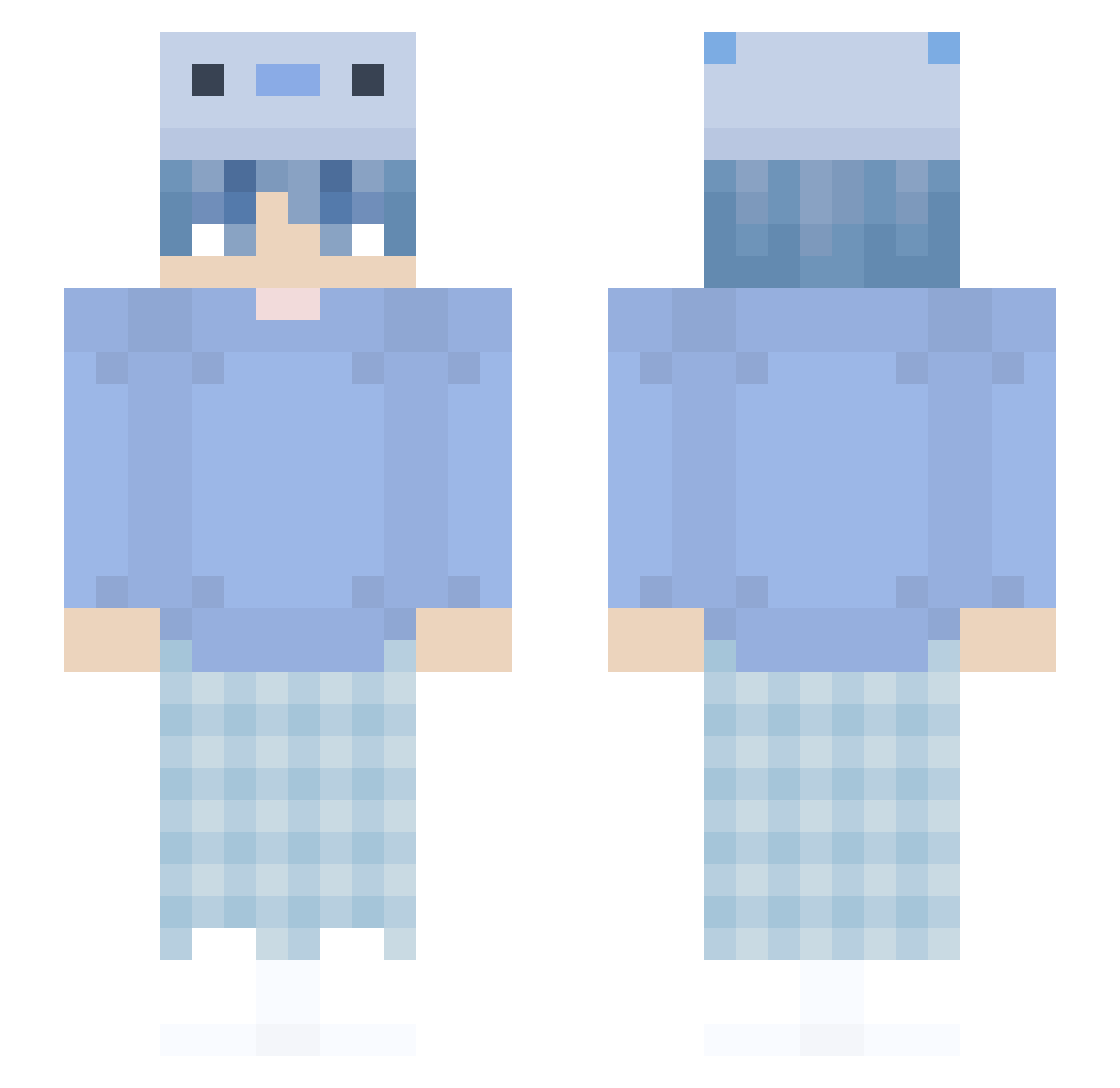 DaddoBaddo Minecraft skin, front and back view