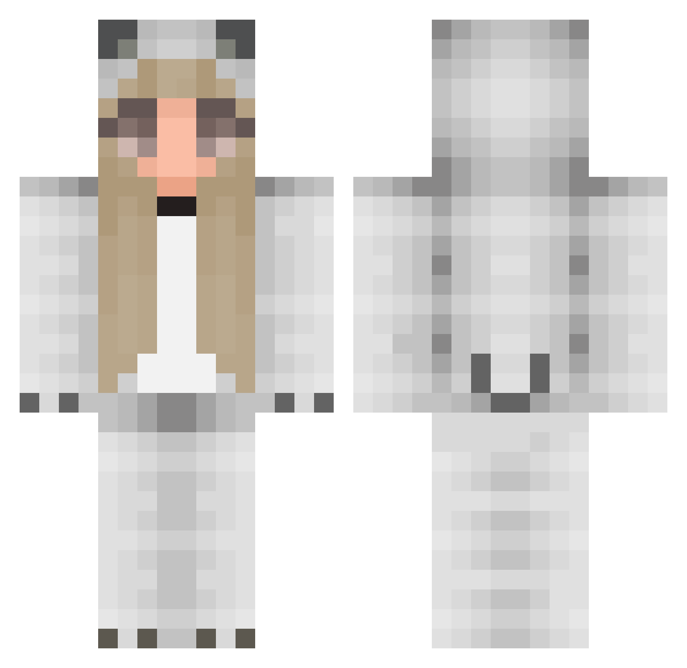 zLibra Minecraft skin, front and back view