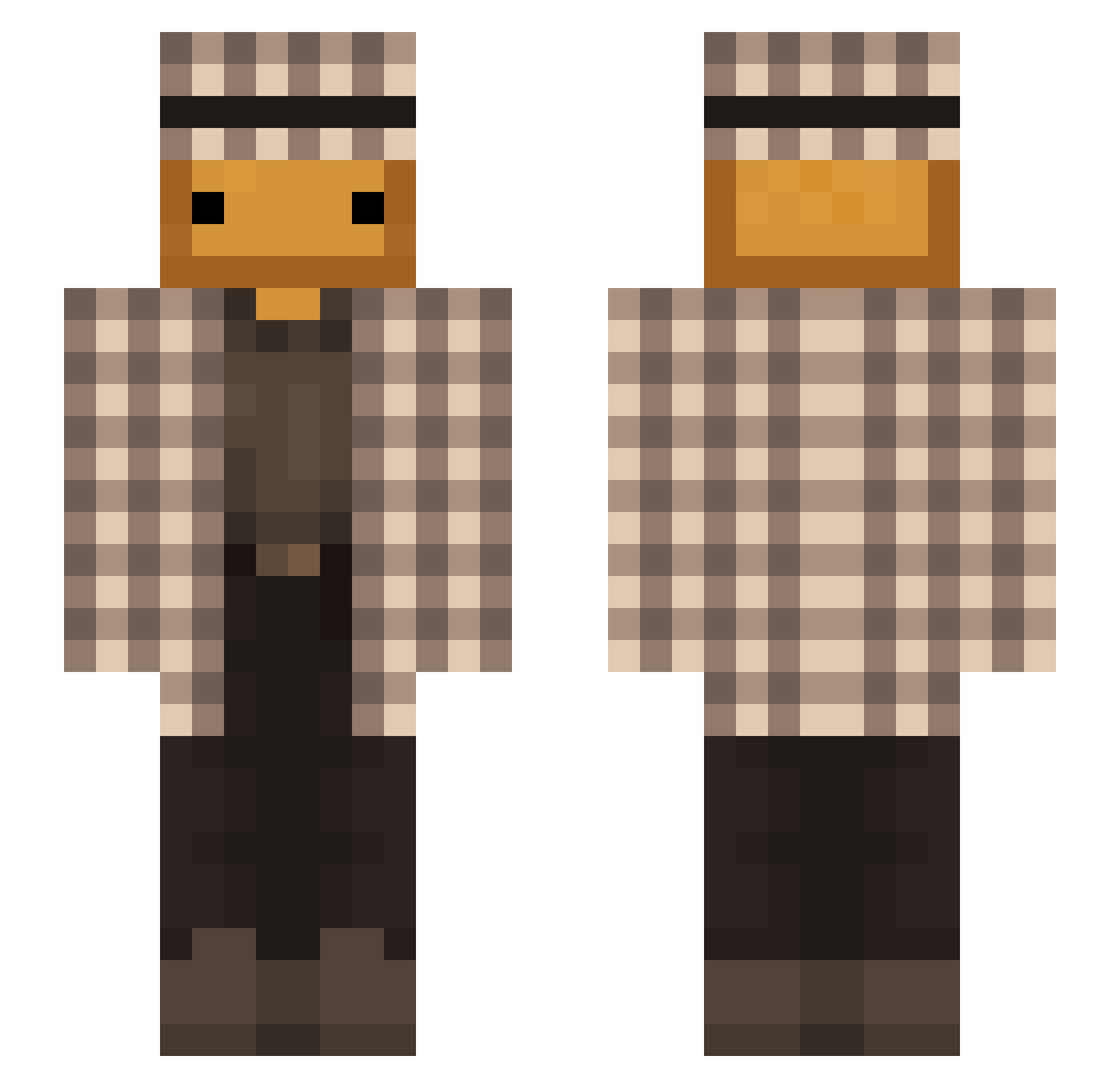 Nicoloko2161 Minecraft skin, front and back view