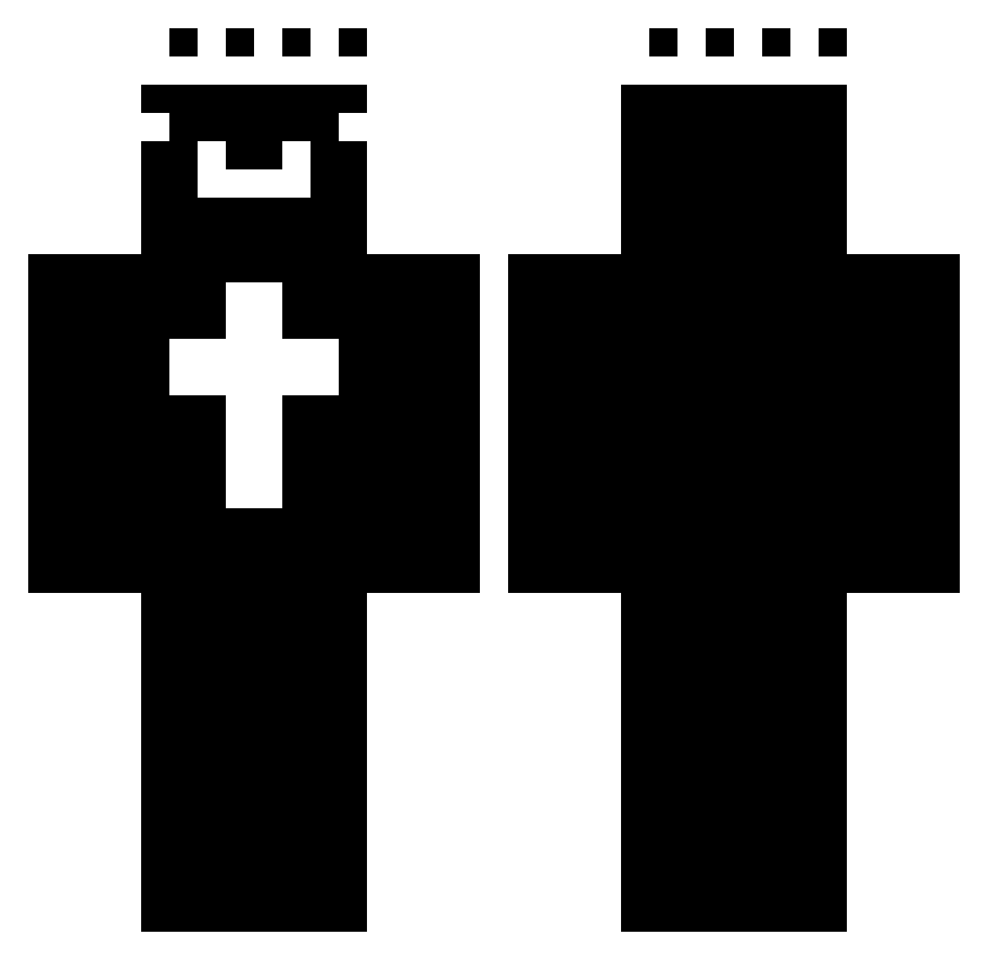 KXV_MC Minecraft skin, front and back view