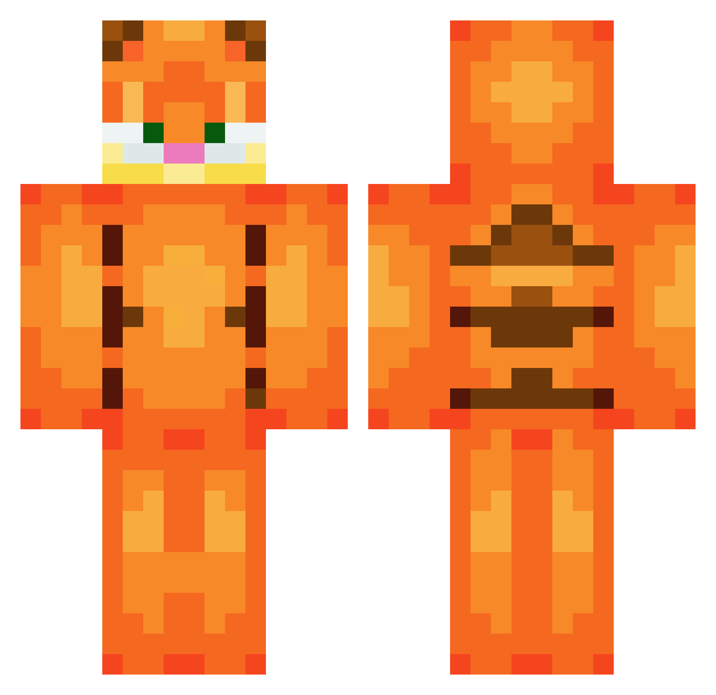 JohannisCraft12 Minecraft skin, front and back view