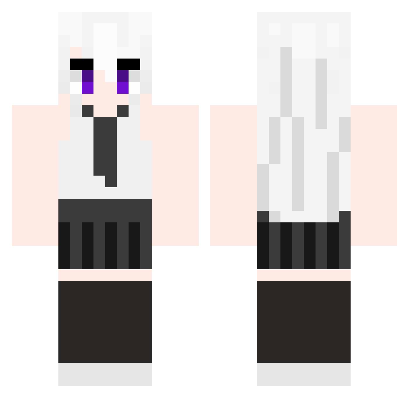 RouLun Minecraft skin, front and back view
