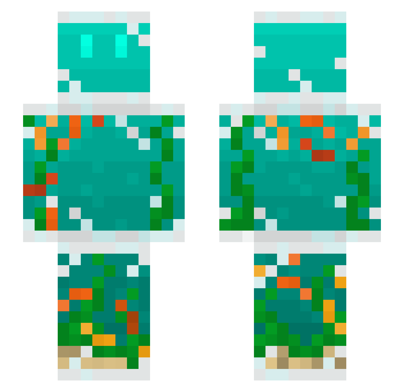 panpan09785634 Minecraft skin, front and back view