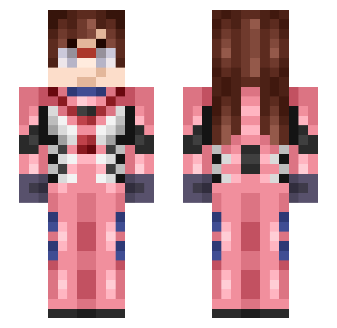 SnoopsSpooky Minecraft skin, front and back view