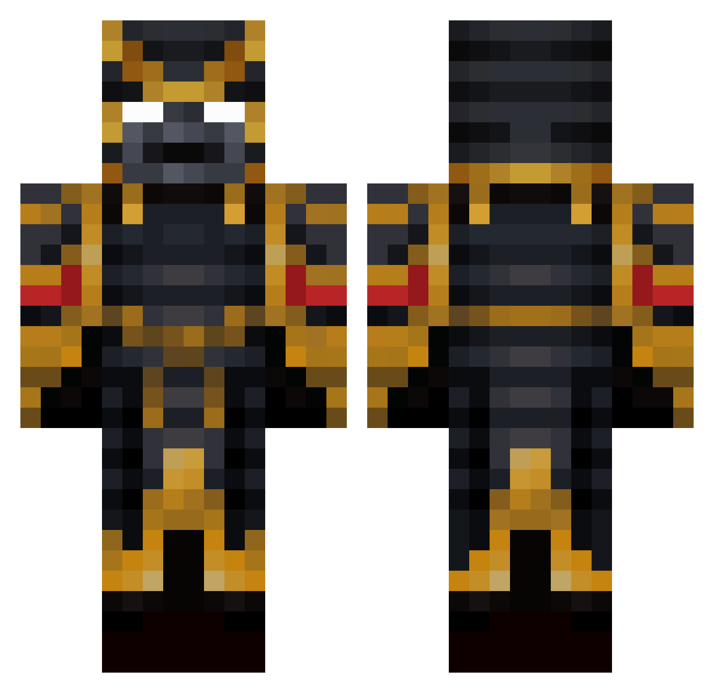 Rooopikke Minecraft skin, front and back view