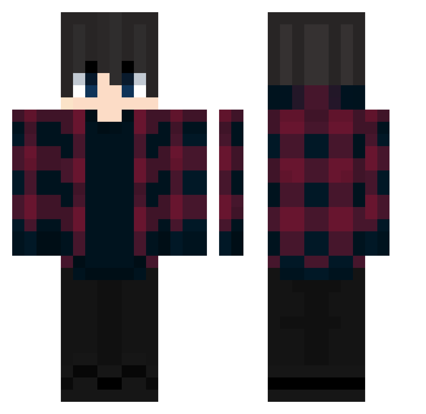 Xx_ELnams_Xx Minecraft skin, front and back view