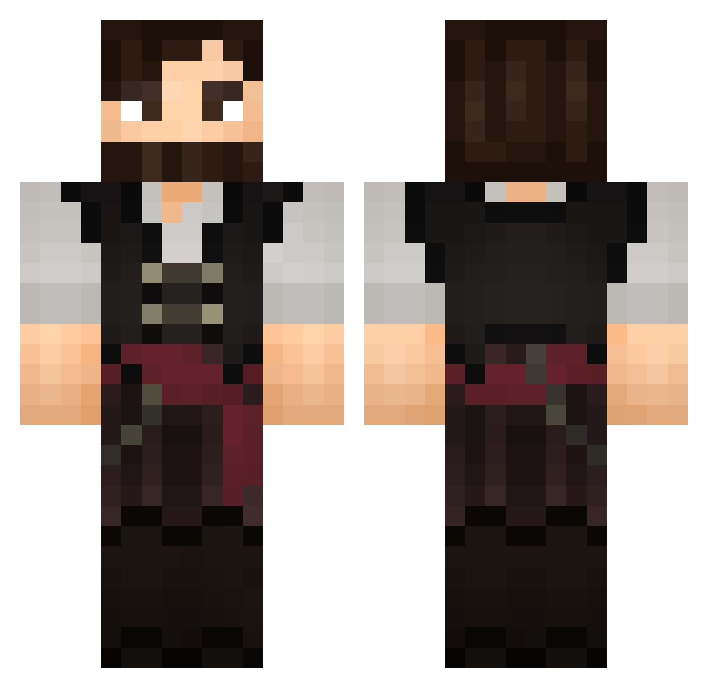 Danielcdpv Minecraft skin, front and back view