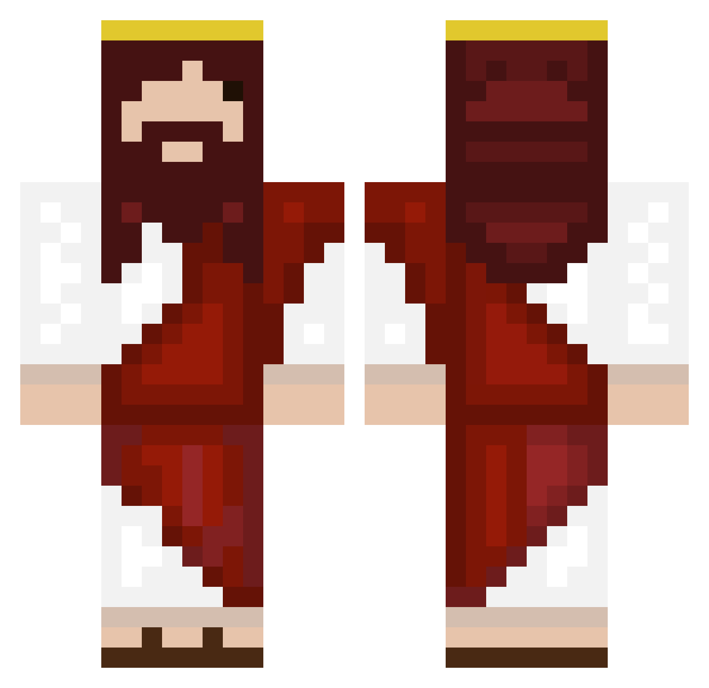 Waffle_Face1 Minecraft skin, front and back view