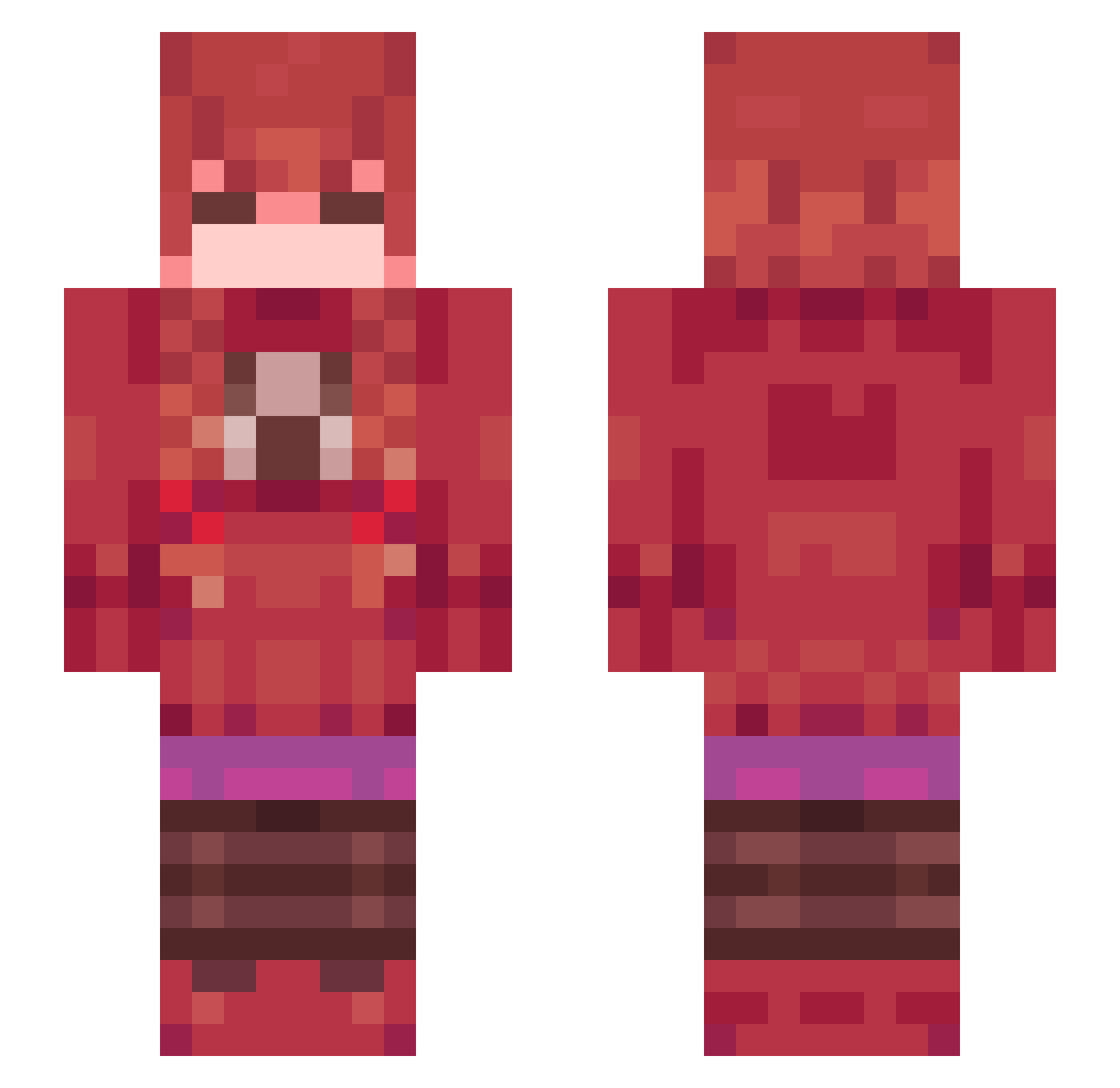 SaykoCaty Minecraft skin, front and back view