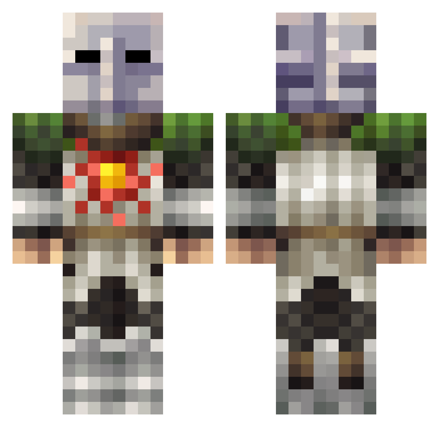 TheSun_Bro Minecraft skin, front and back view
