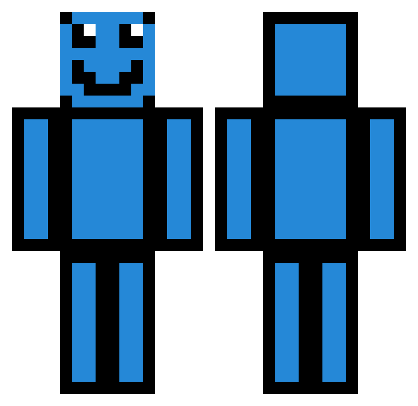 wolf100b Minecraft skin, front and back view