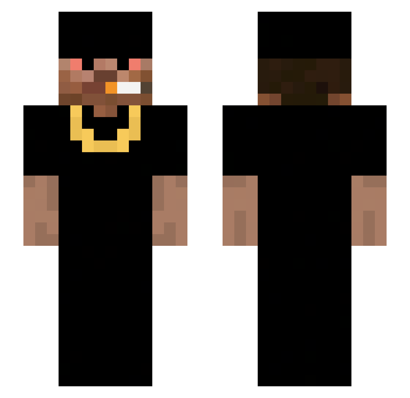 ExFocus777 Minecraft skin, front and back view