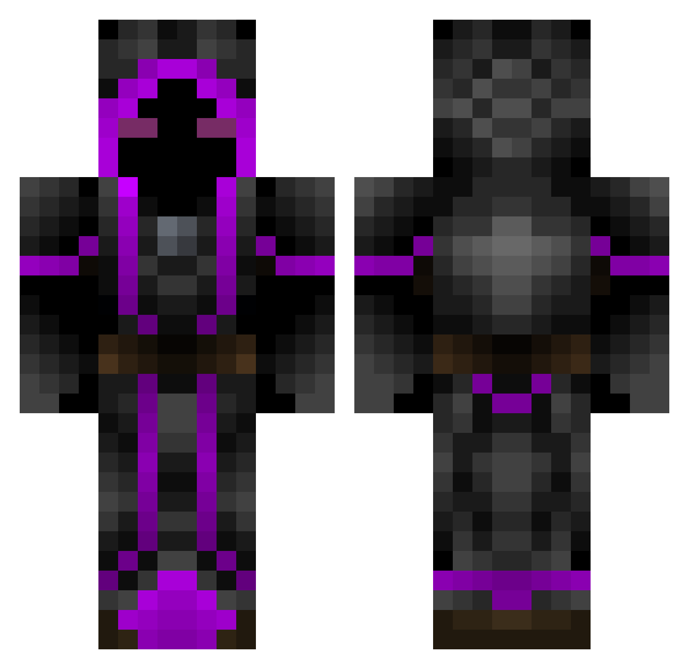 TheZachAttack99 Minecraft skin, front and back view