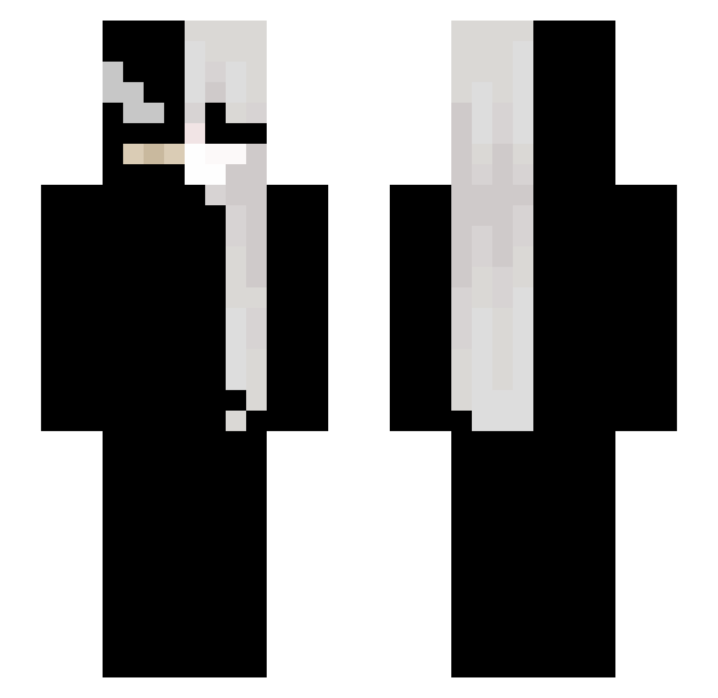 Taktyka Minecraft skin, front and back view