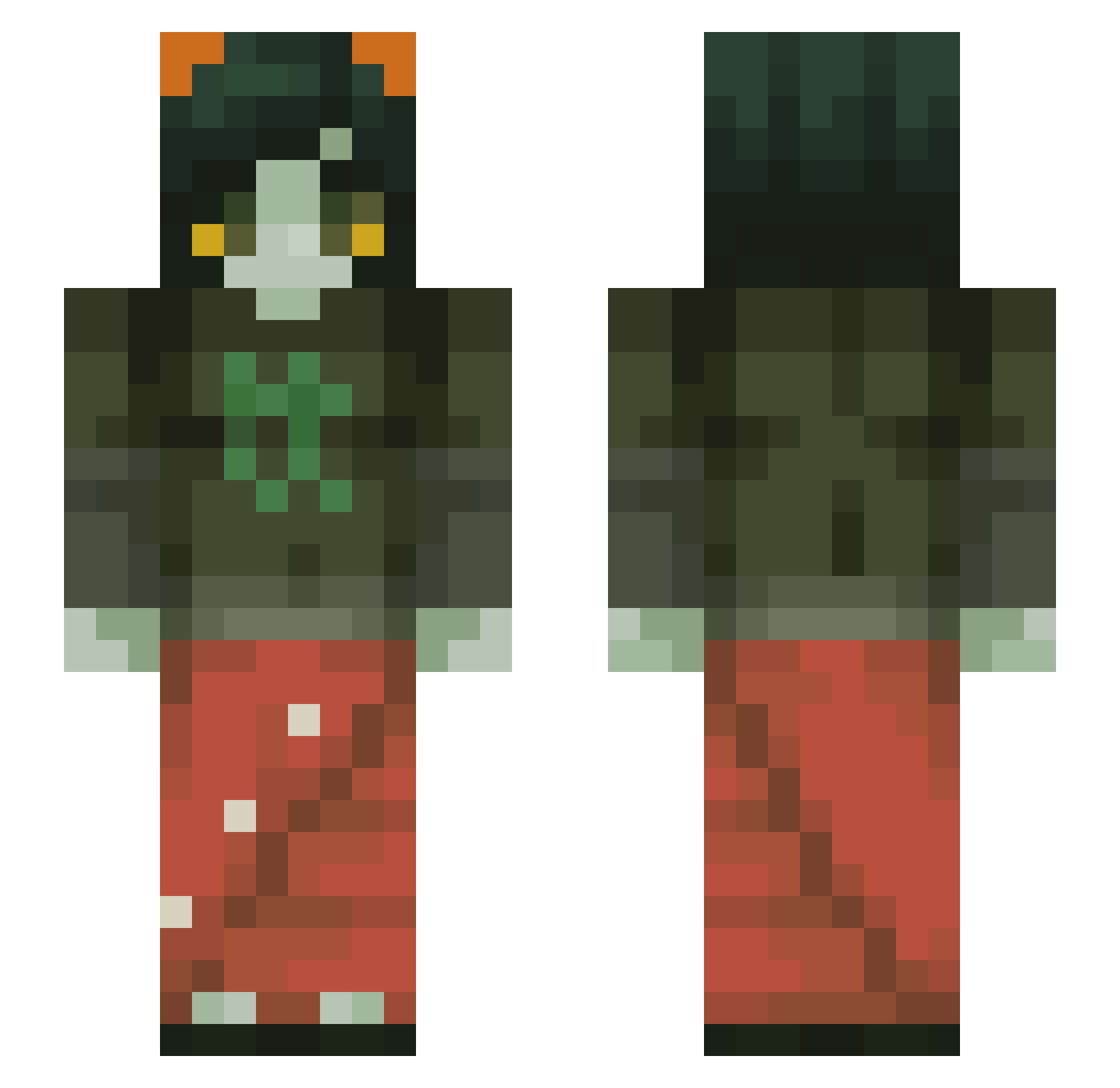 Catl1ght Minecraft skin, front and back view
