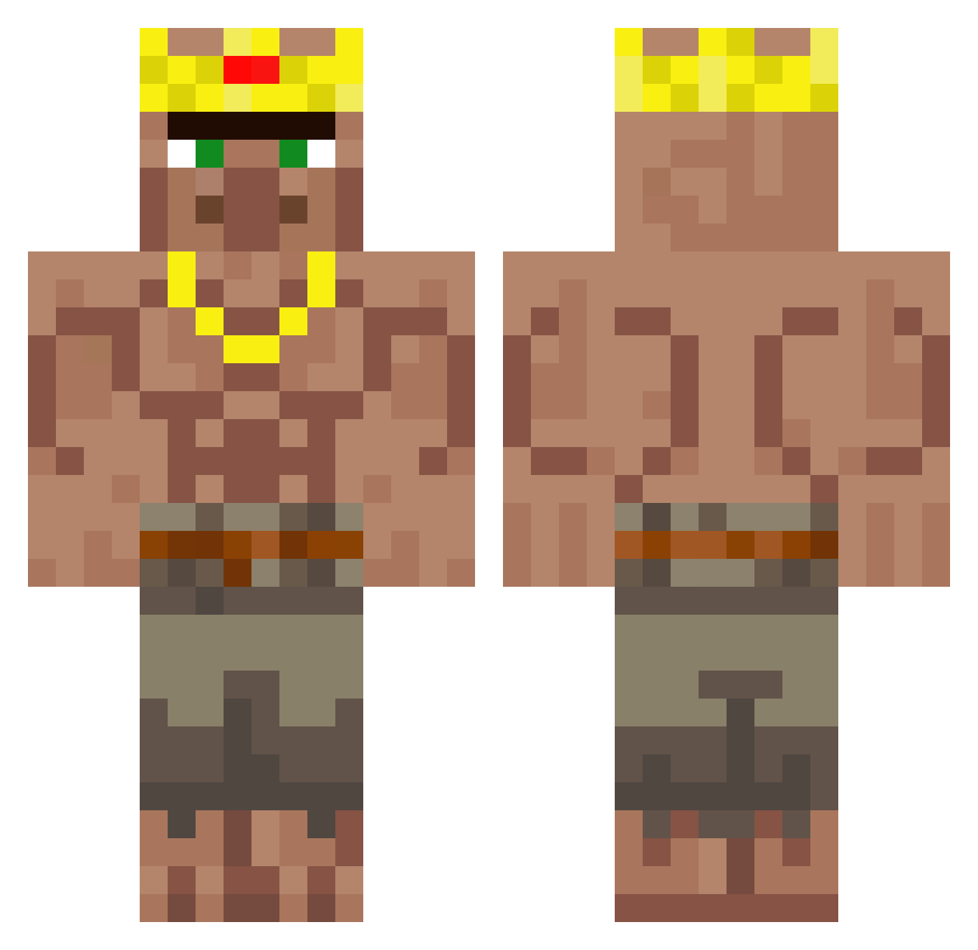wademoly3 Minecraft skin, front and back view