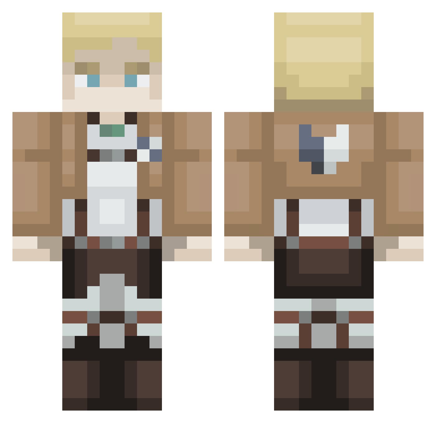expiredcaprisun Minecraft skin, front and back view