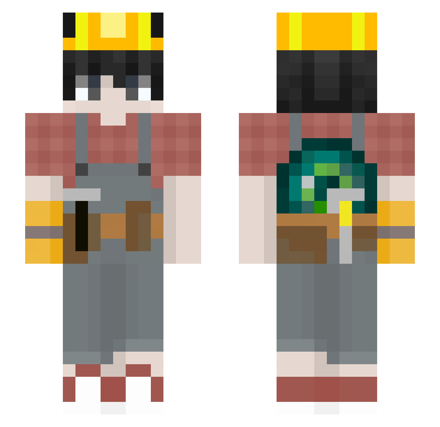 zLinderH_ Minecraft skin, front and back view