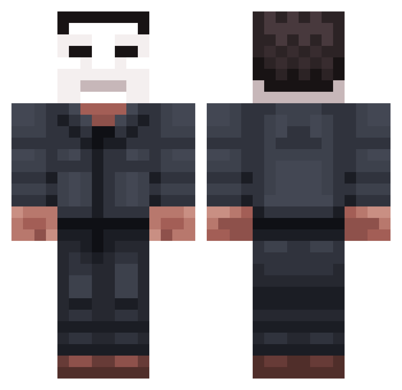 Kismabratina Minecraft skin, front and back view