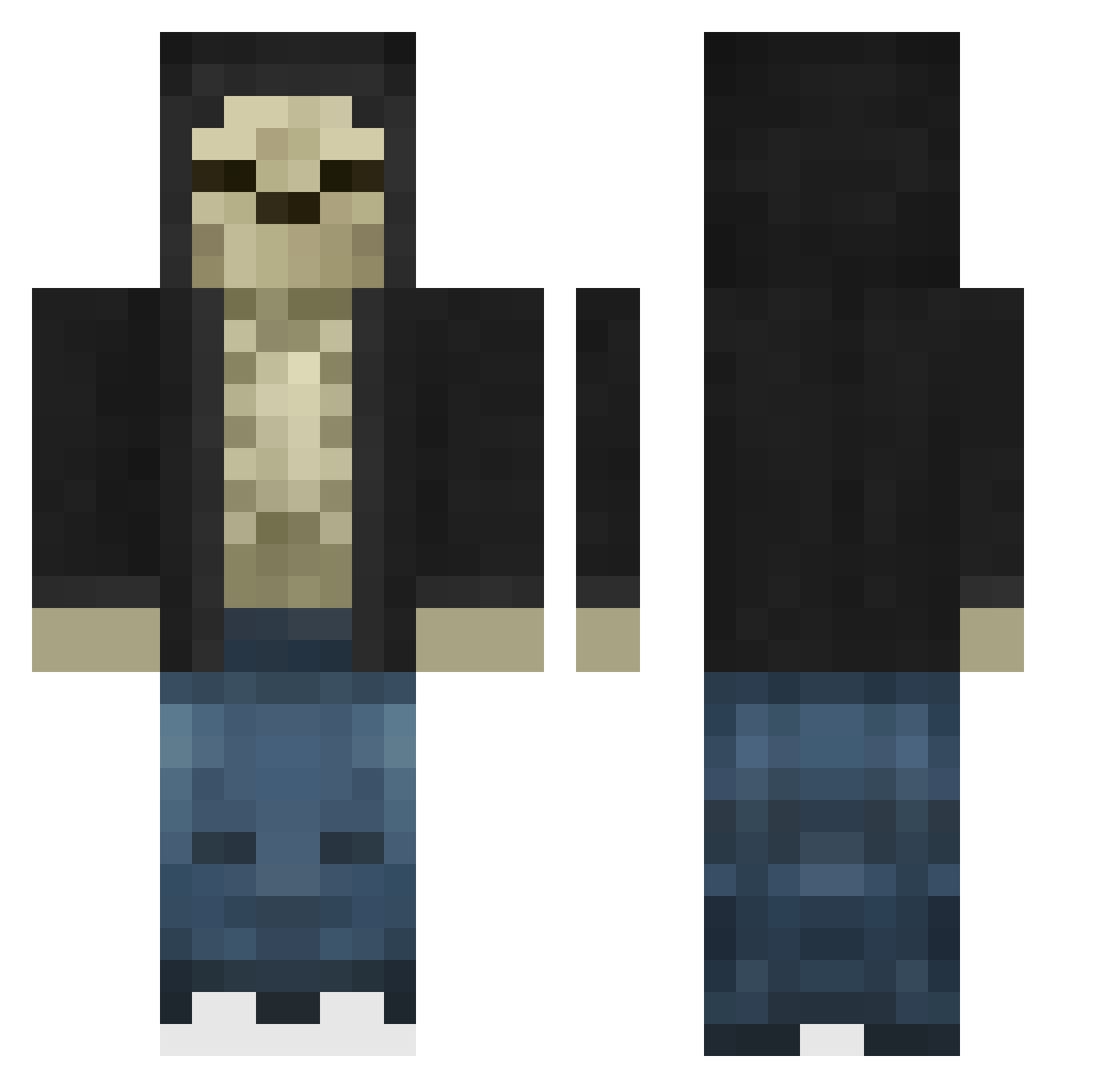 Edy1407 Minecraft skin, front and back view