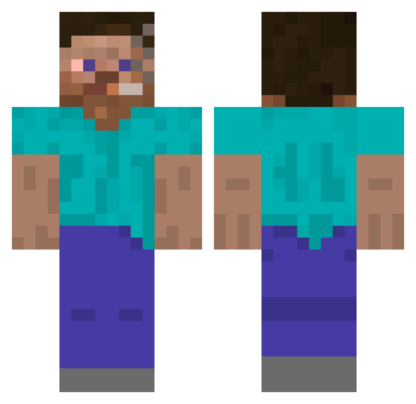 user568956 Minecraft skin, front and back view