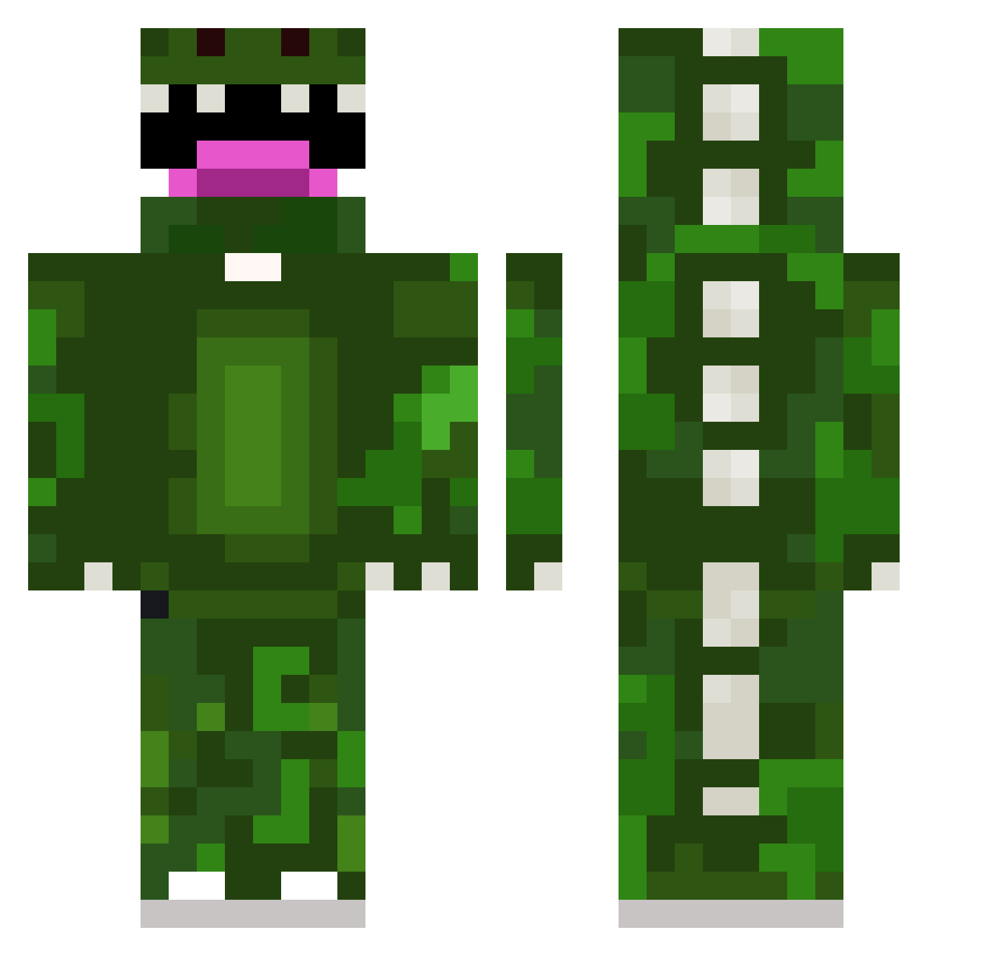Ferrari_aaaaahhh Minecraft skin, front and back view