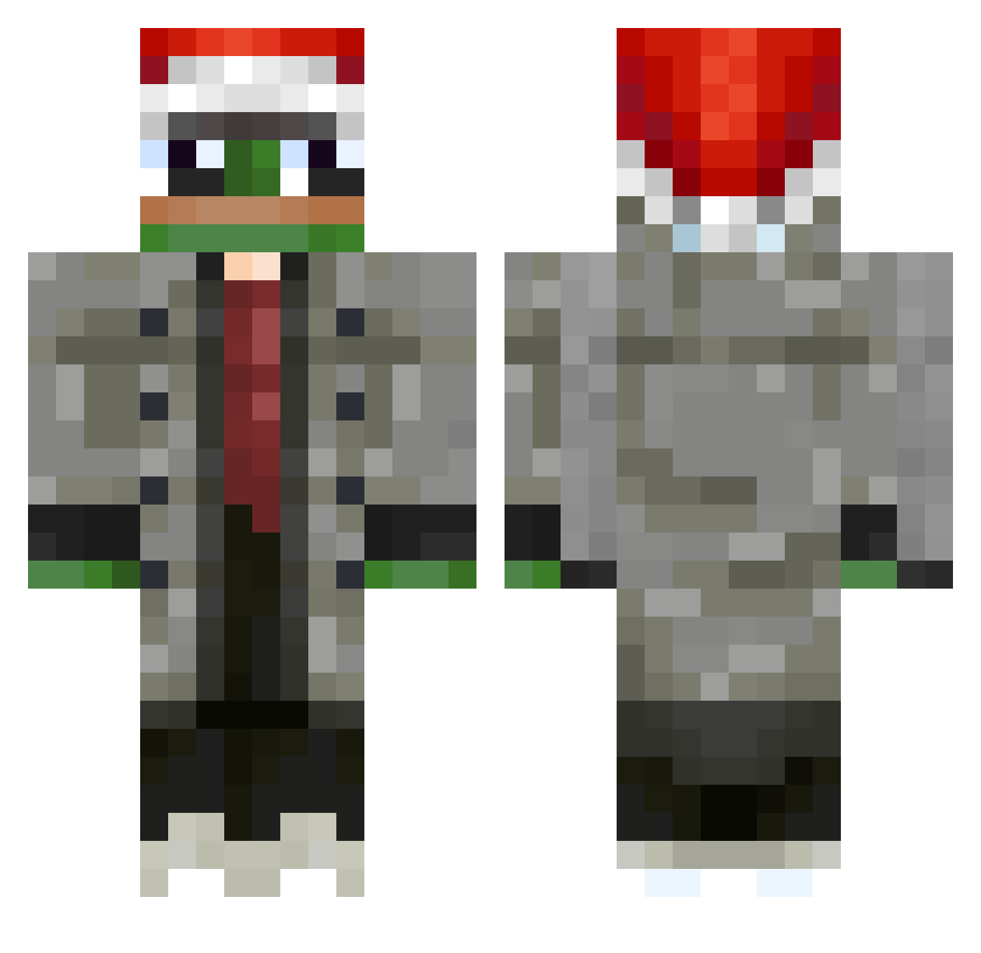 xSwinLer Minecraft skin, front and back view