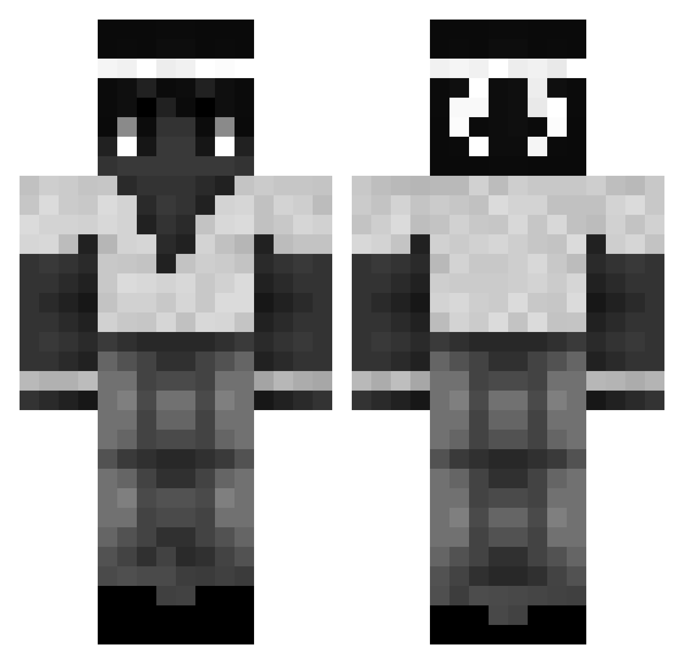 LUKARHOADES Minecraft skin, front and back view