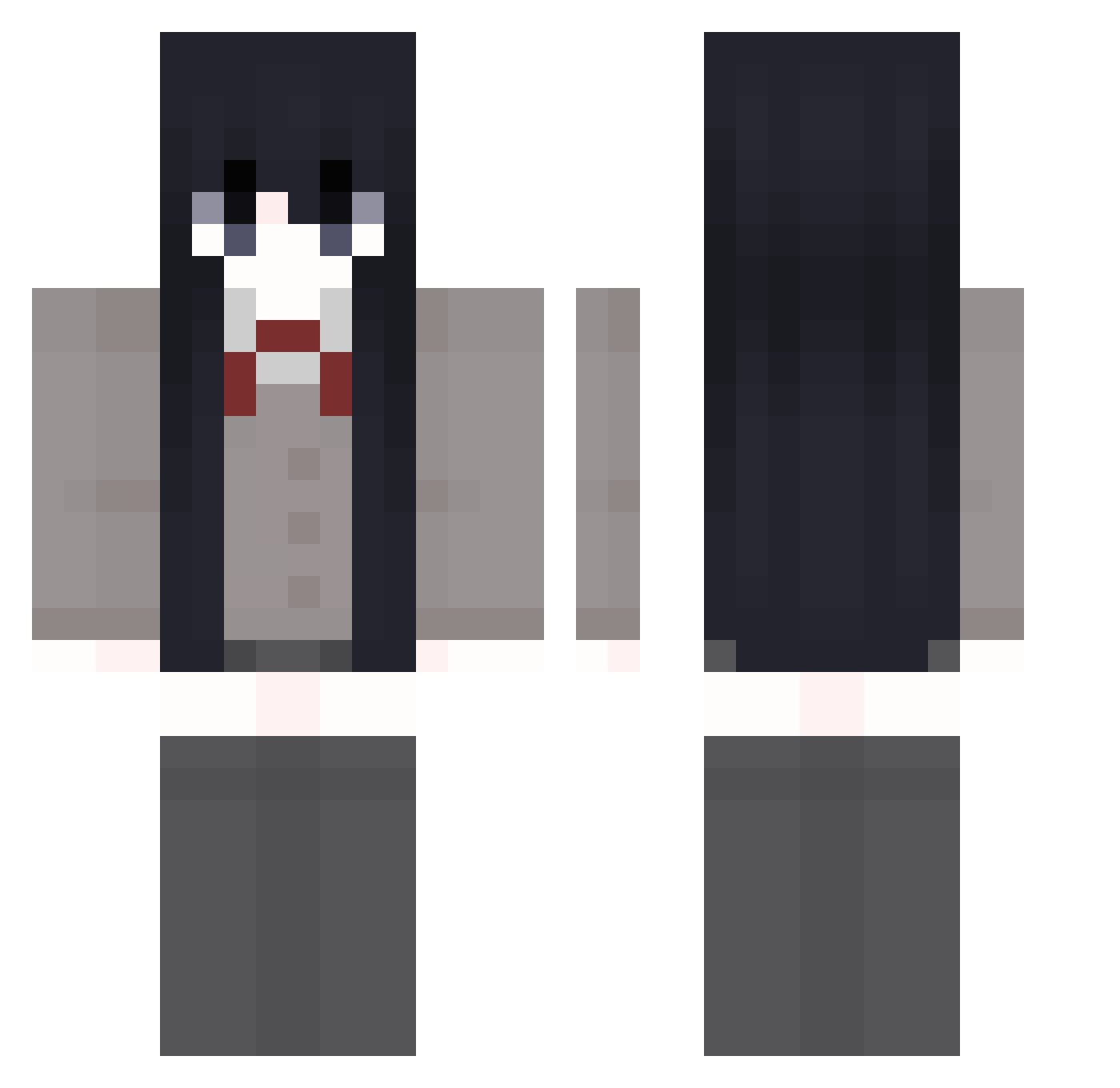 qweasdzxcrty Minecraft skin, front and back view