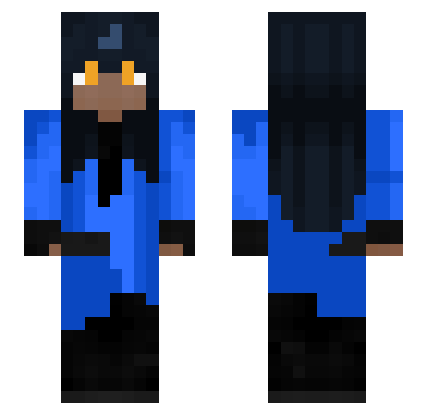 SoumaPop Minecraft skin, front and back view