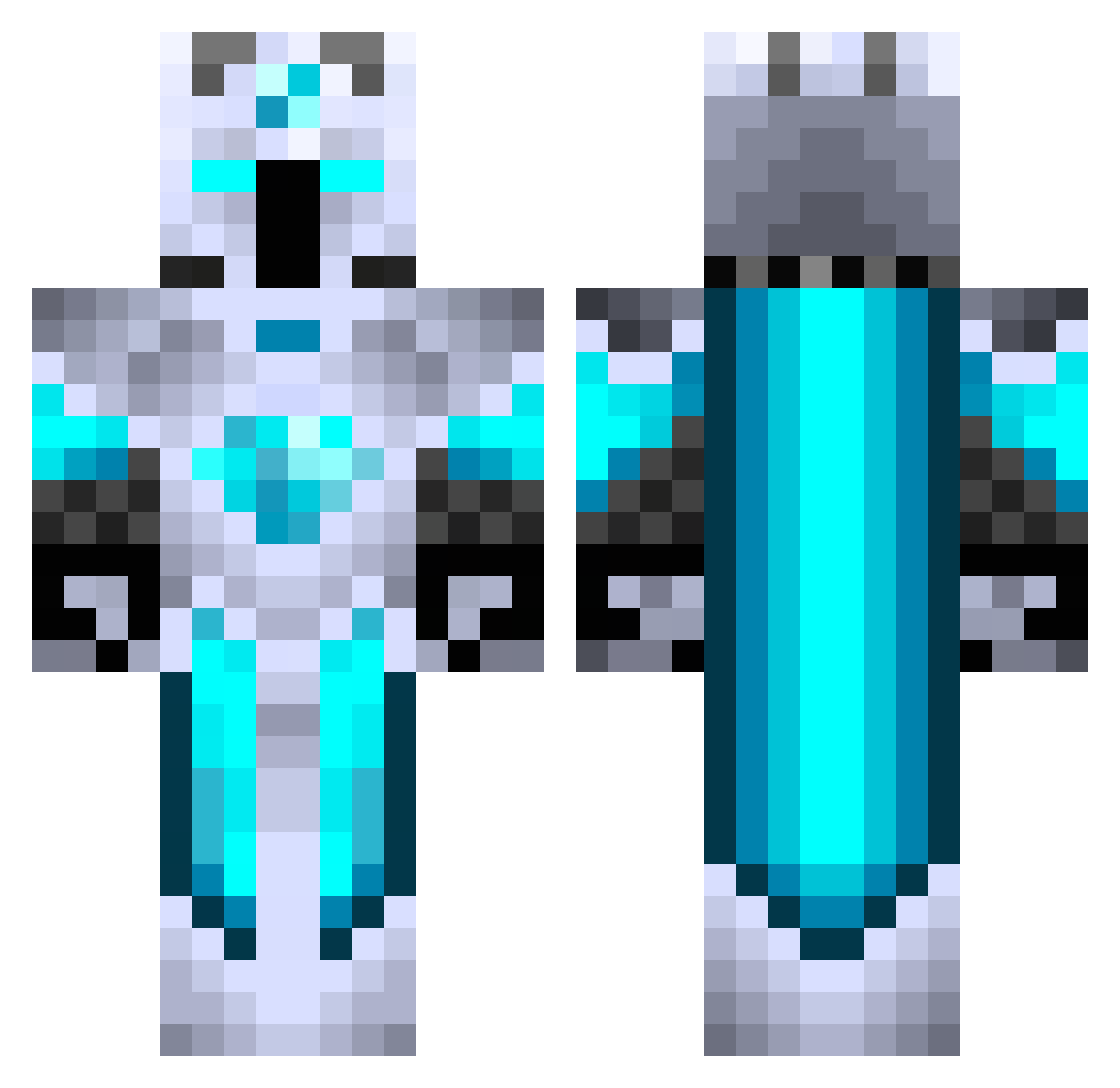Itz_Khangg Minecraft skin, front and back view