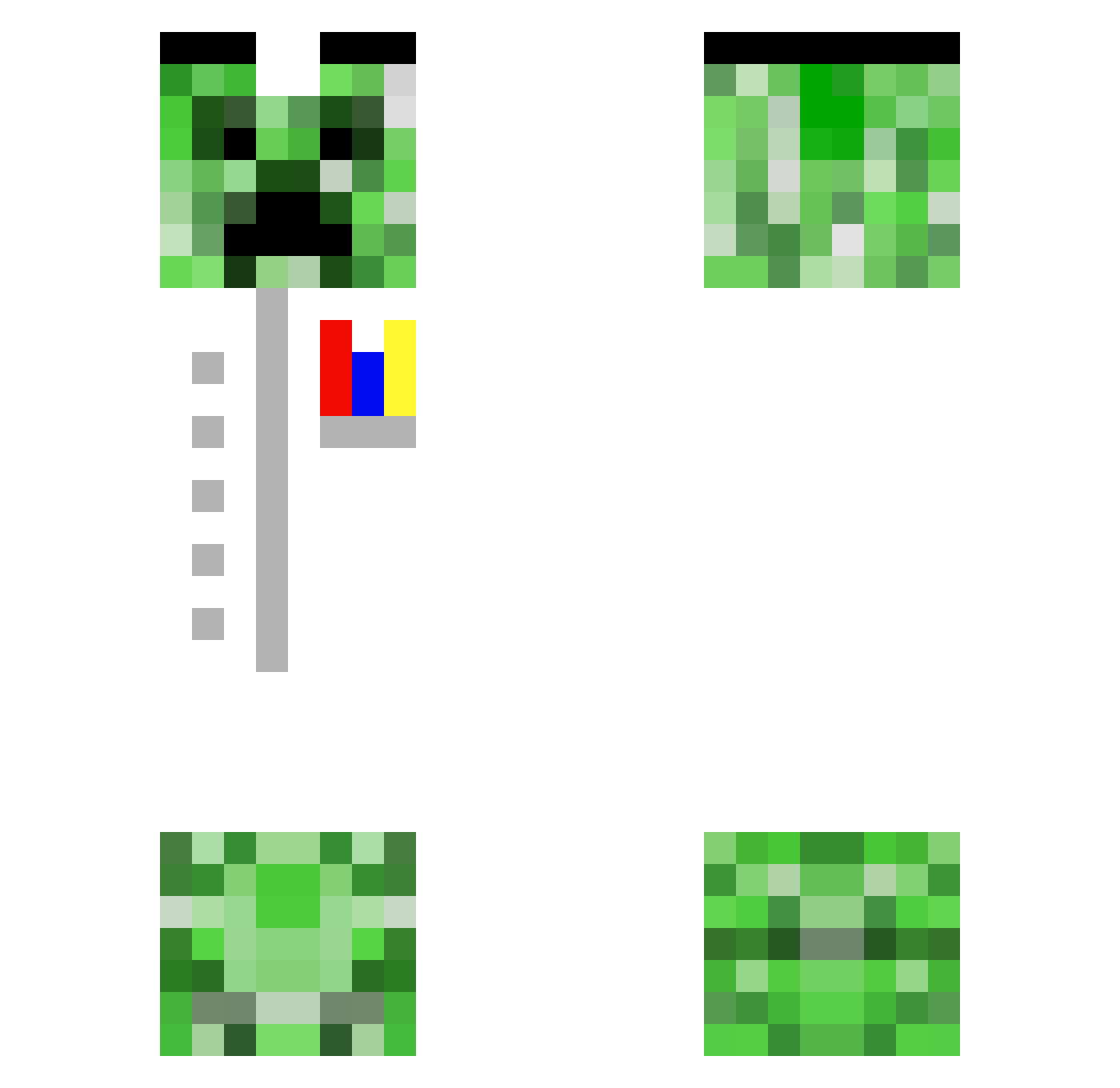 Theraphosa Minecraft skin, front and back view