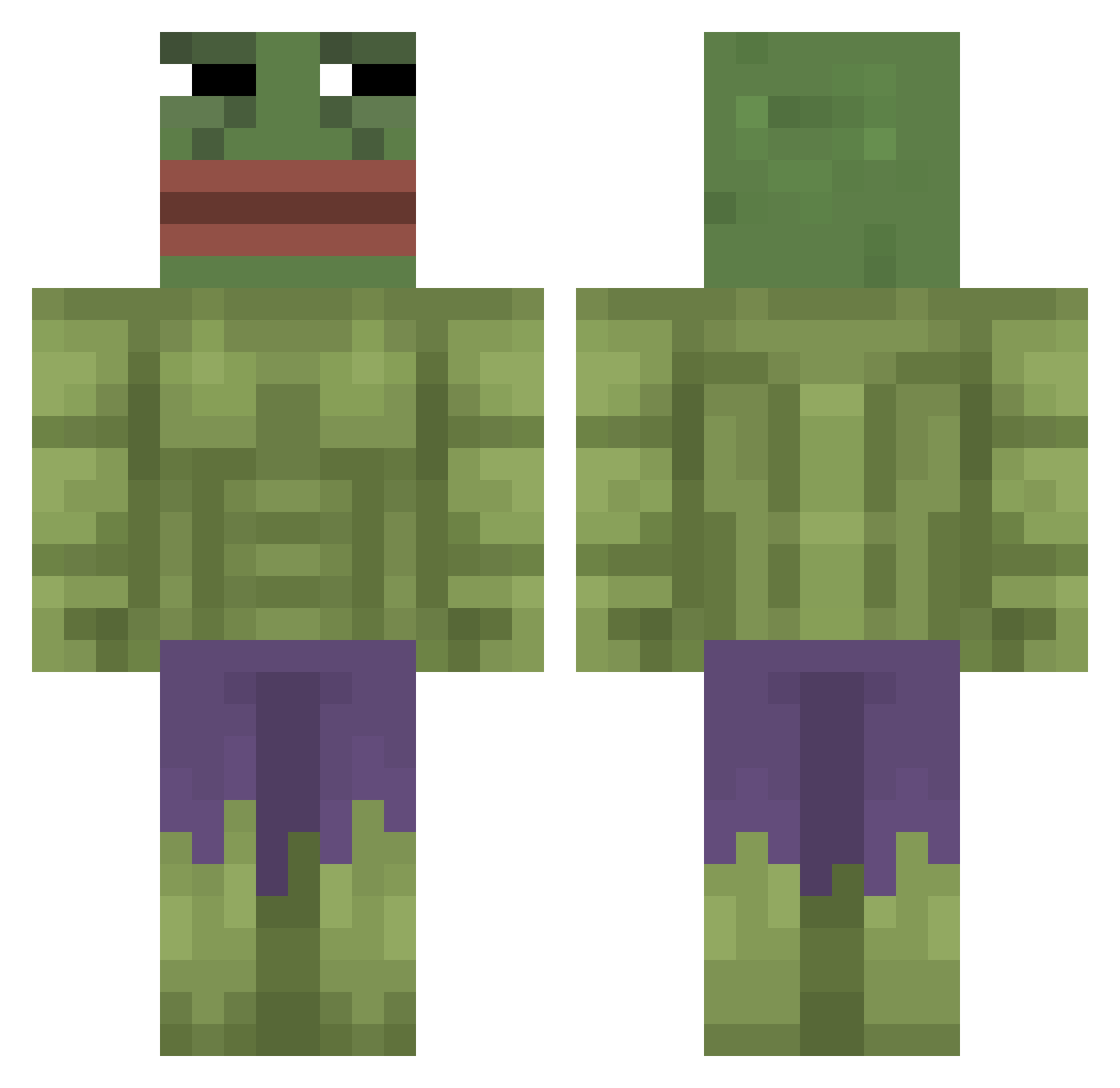 IMSORRYJOOHAN Minecraft skin, front and back view