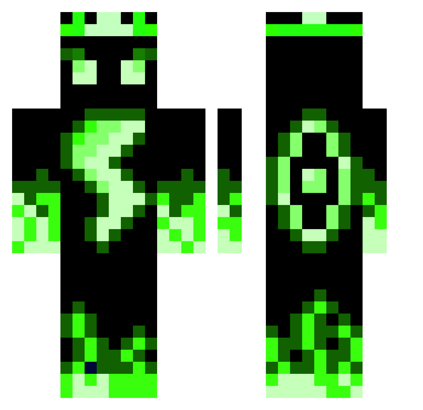drazzzle_on_epic Minecraft skin, front and back view