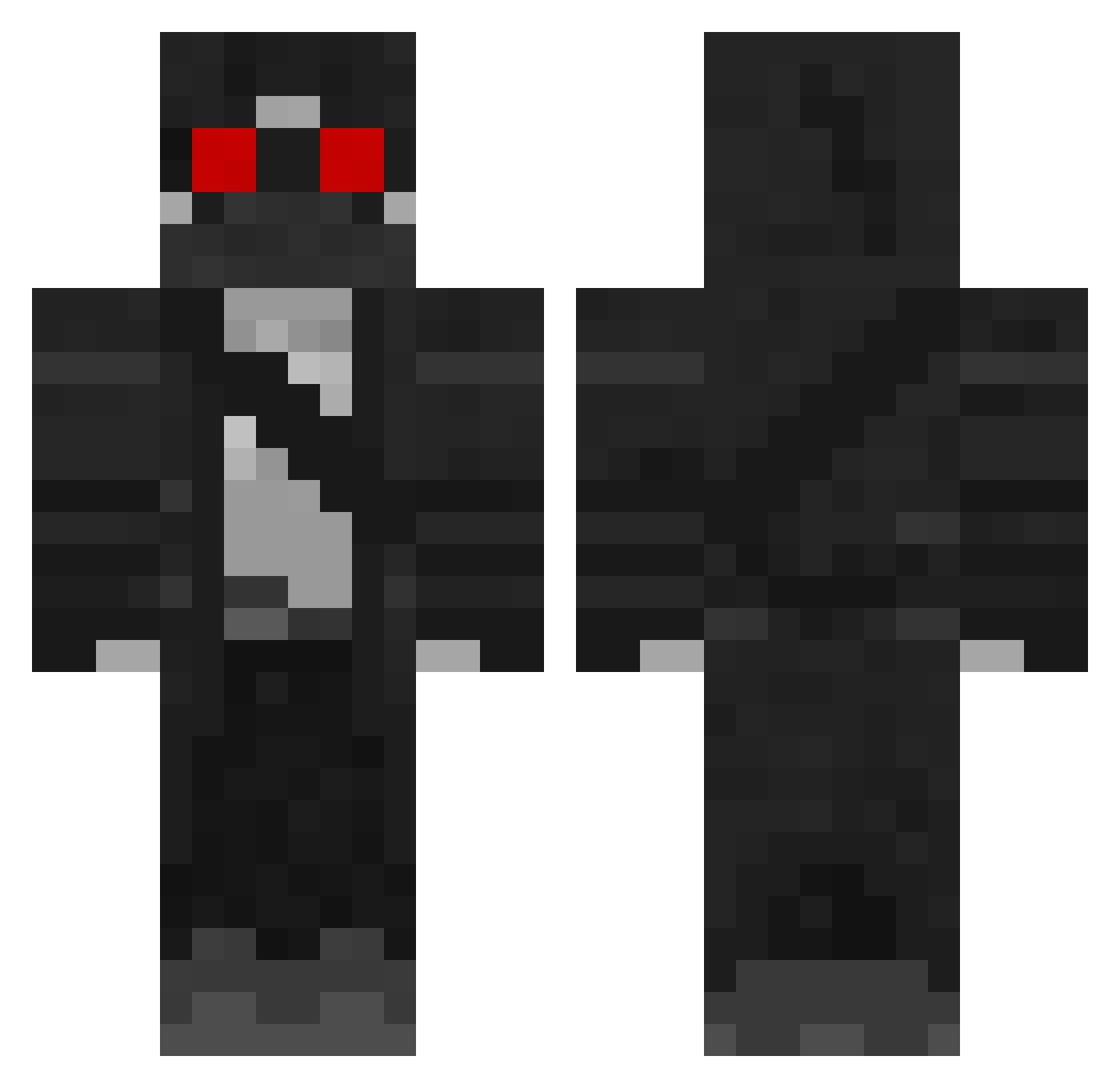 Temetsuki Minecraft skin, front and back view