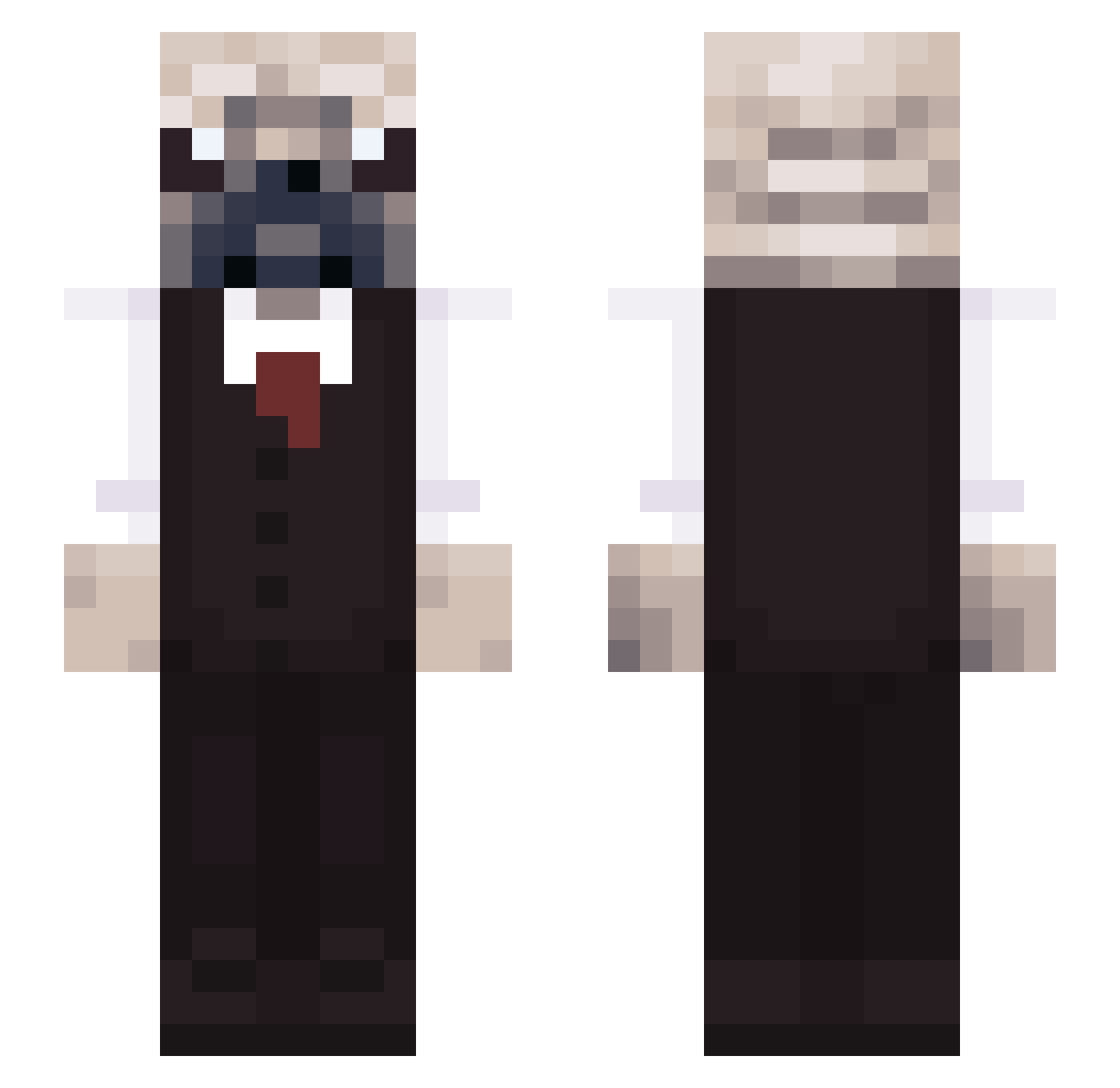 PB_YT_8 Minecraft skin, front and back view